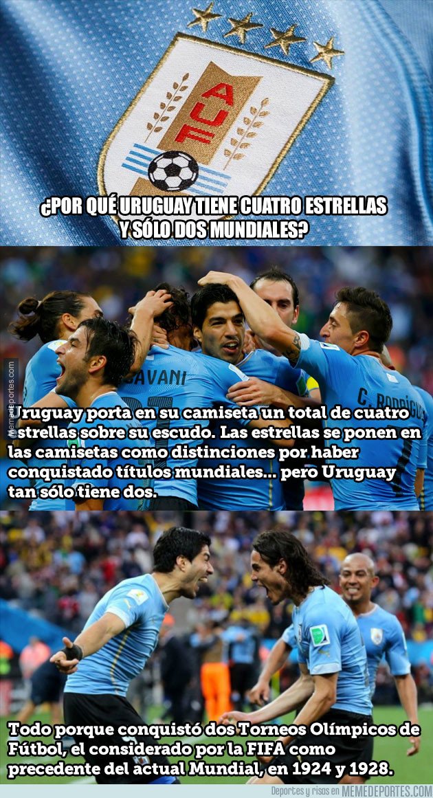 1043634 - ¿Por qué Uruguay tiene cuatro estrellas y sólo dos Mundiales?