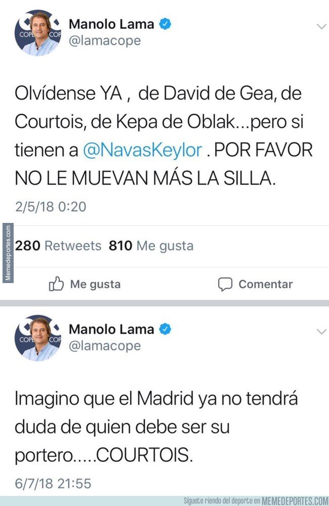 1044025 - Manolo Lama opinando sobre el futuro portero del Real Madrid está tan confuso que se hiere a si mismo