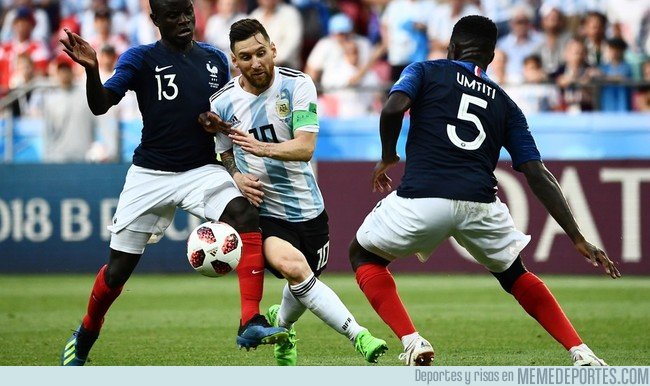 1045395 - Los jugadores de Francia se acordaron de Messi durante su celebración