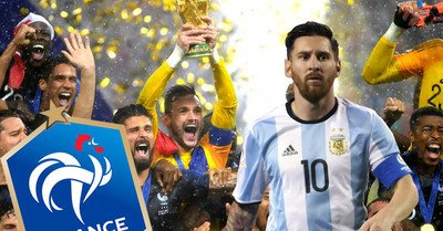 1045395 - Los jugadores de Francia se acordaron de Messi durante su celebración