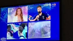 Enlace a Giroud prometió que se cortaría el tupé si ganaban el Mundial y como no lo hizo, se lo intentaron cortar en directo