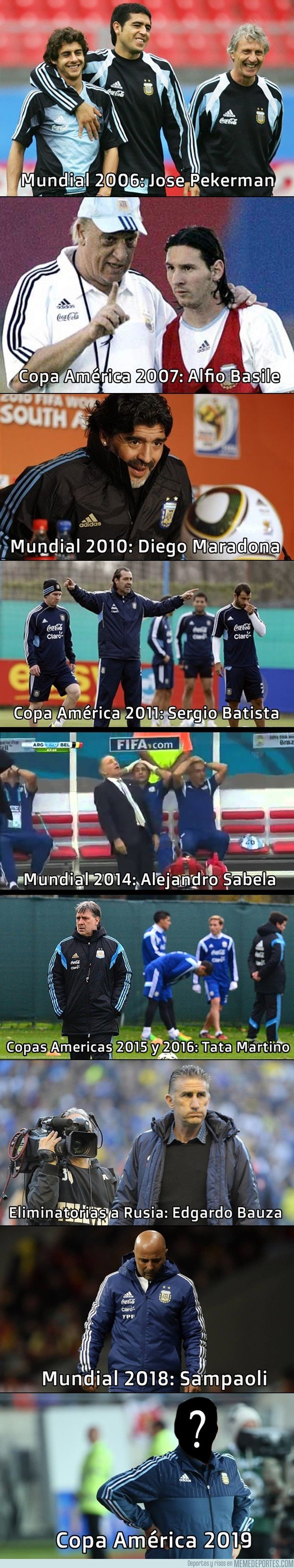 1045859 - Desde hace 12 años, Argentina ha tenido 8 entrenadores y ninguno se ha quedado más de 2 años