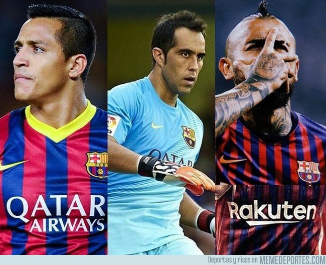 1046816 - Los 3 grandes jugadores chilenos de la última década han pasado por el Barça