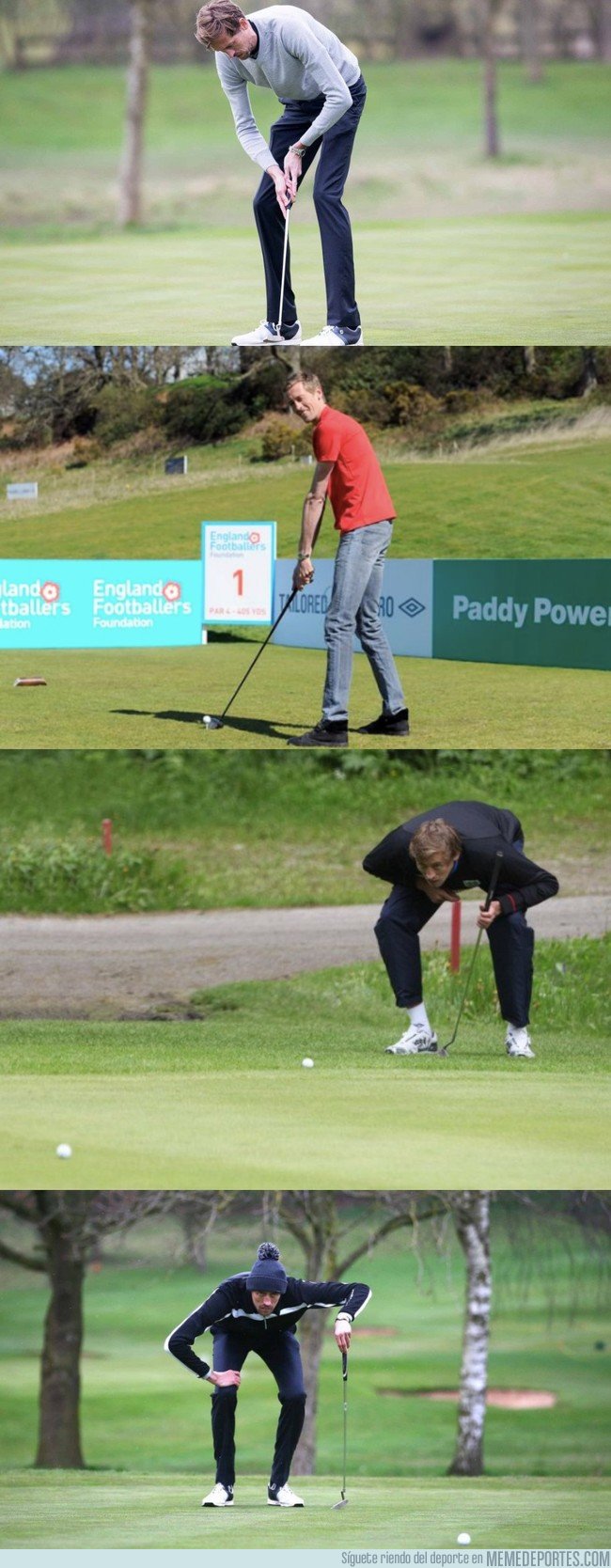 1047103 - Peter Crouch jugando a golf con un palo de medida estándar. No necesitas ver nada más hoy