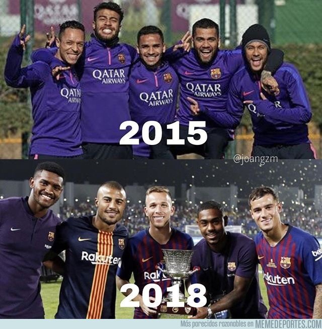 1047644 - Brasileños en el Barça antes y después, vía @joangzm