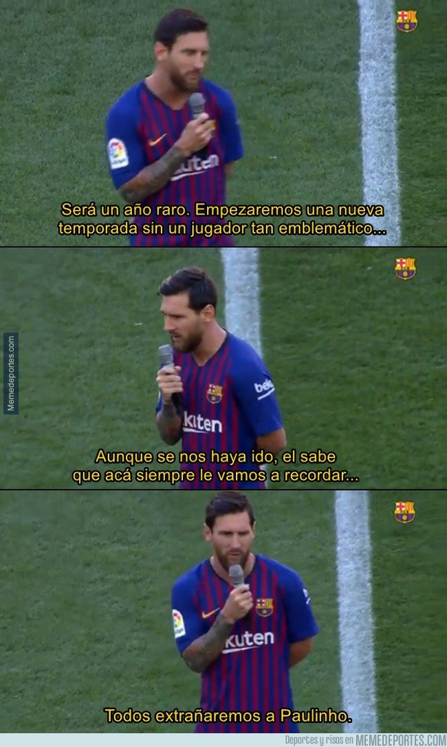 1047797 - El emotivo detalle de Messi en su discurso del Gamper