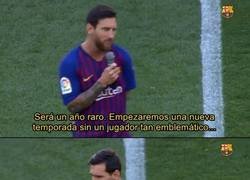 Enlace a El emotivo detalle de Messi en su discurso del Gamper