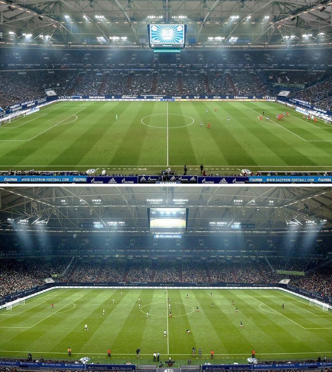 1048443 - El estadio del Schalke. Uno es el real y el otro es el del PES 19. ¿Sabes cuál es cuál?