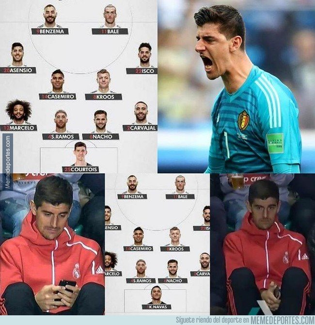 1048677 - Un error en el Instagram del Madrid coloca a Courtois de titular