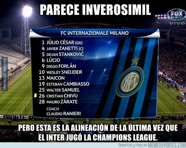 1048890 - 22-02-2012. 6 Años del Último partido del Inter en la Champions