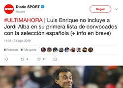 Enlace a Luis Enrique fulmina a Jordi Alba de la lista de la selección