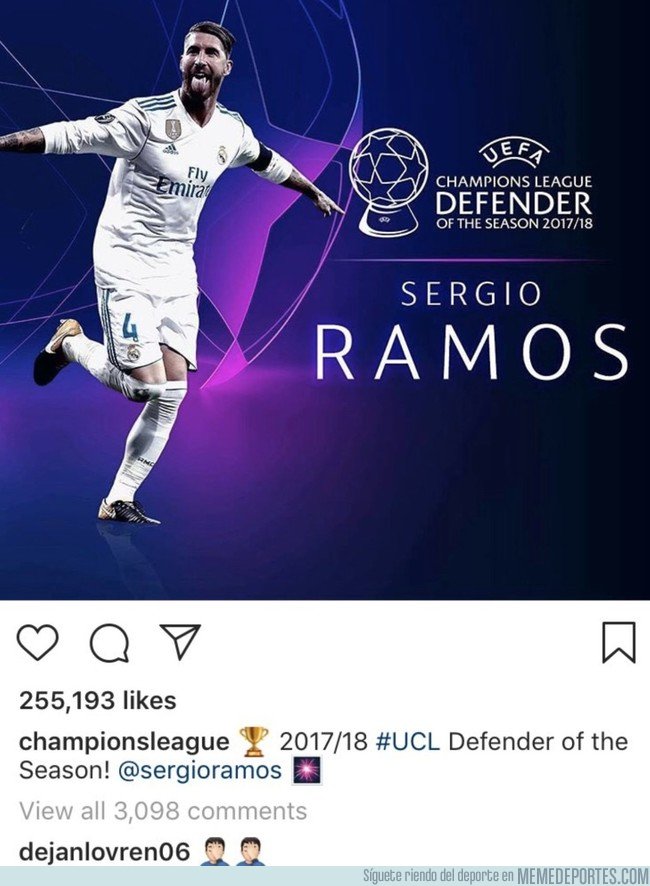 1049135 - Lovren no está muy contento con que Ramos sea el mejor defensa de la UEFA