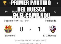 Enlace a Al Huesca cada vez se le da mejor el Camp Nou