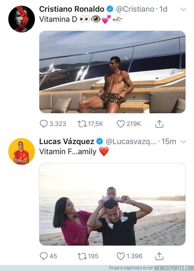 1050054 - Lucas Vázquez se ríe de la vitamina D de Cristiano