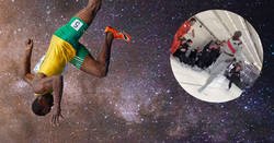 Enlace a Lo más épico que verás hoy. Usain Bolt corriendo en una cabina sin gravedad