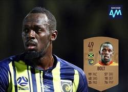 Enlace a Si Bolt tuviera carta en FIFA19