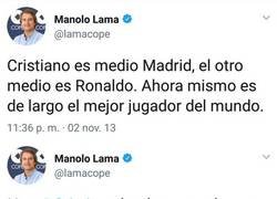 Enlace a Así va cambiando el color de la chaqueta don Manolo Lama, vía @Doctor_Futbol