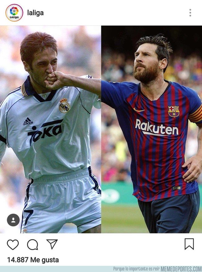1050944 - Parece que Messi le este pegando un puñetazo a Raúl en esta foto de la liga