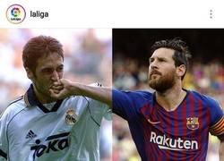 Enlace a Parece que Messi le este pegando un puñetazo a Raúl en esta foto de la liga
