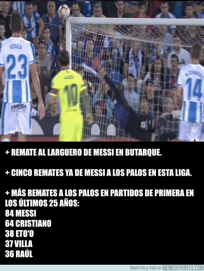 1051514 - El quinto palo de Messi en esta liga. Vía @pedritonumeros