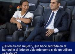 Enlace a La misteriosa compañera de Valverde en el banquillo