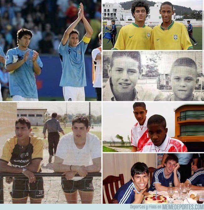 1052192 - Algunos jugadores de jóvenes, OJO a el color de piel de Neymar
