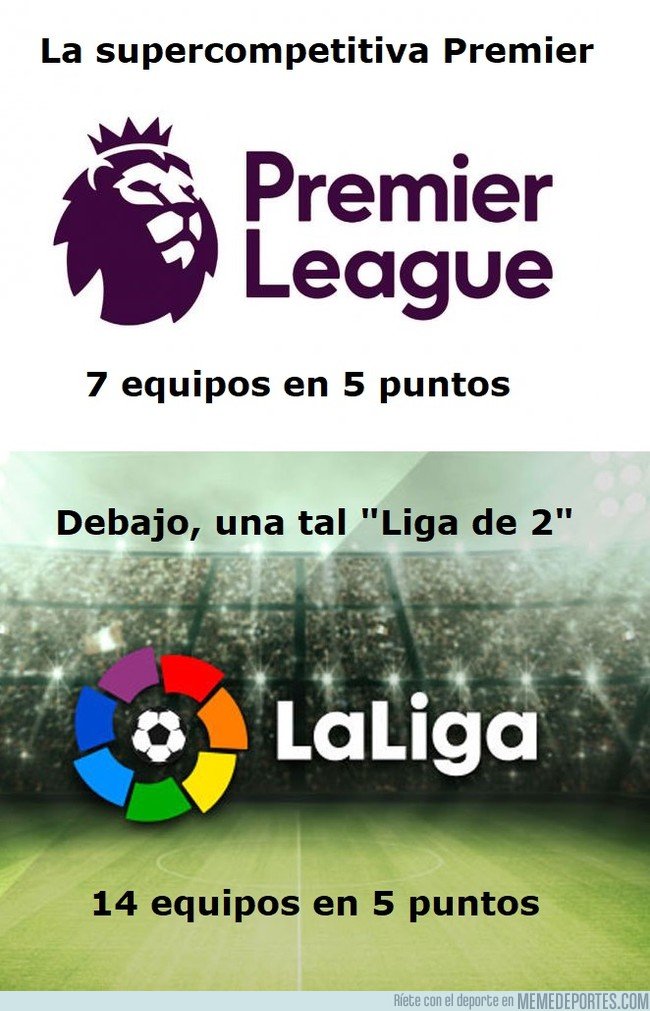 1052564 - Liga de 14, la Premier vs La Liga