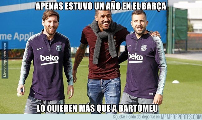 1052889 - La visita sorpresa de Paulinho a un entrenamiento del Barça