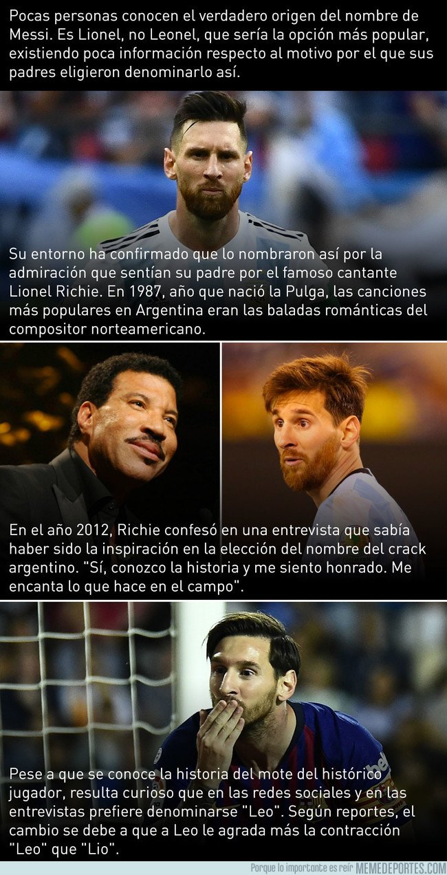 1053483 - ¿Por qué Messi se llama Leo y no Lío? Si su nombre real es Lionel