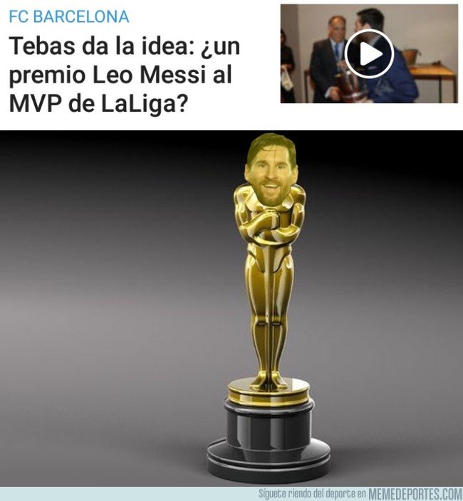 1054996 - Otro diseño del 'Premio Leo Messi' que propone Tebas