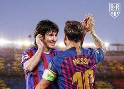 Enlace a Hace 13 años y 104 goles después, Messi marcó su primer gol en Champions, por @brfootball