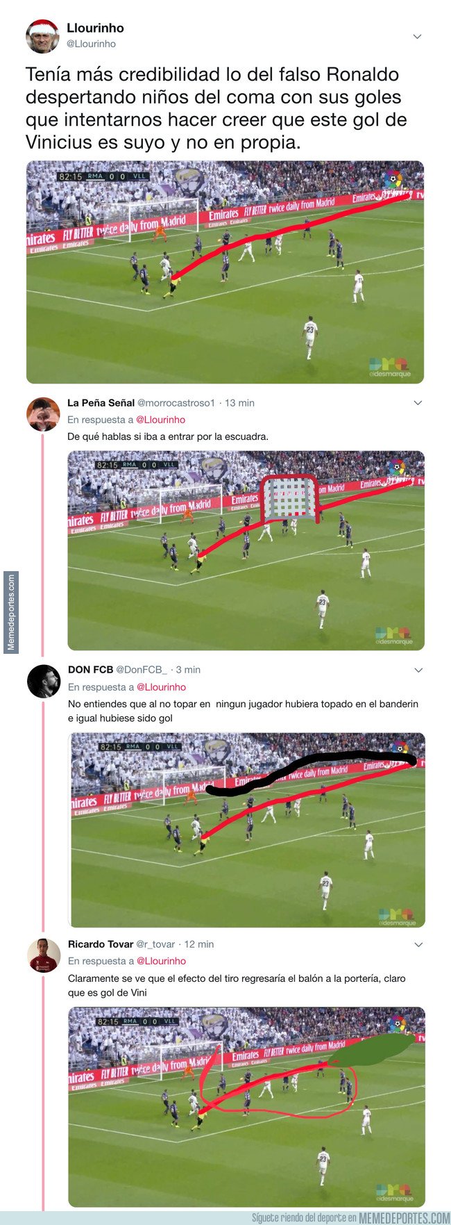 1055300 - El árbitro da este gol de Vinicius como propio y Twitter lanza las teorías de como ha sido posible