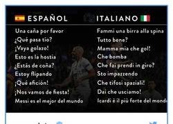 Enlace a La guía español-italiano que ofrece el Inter para los que acudan al partido