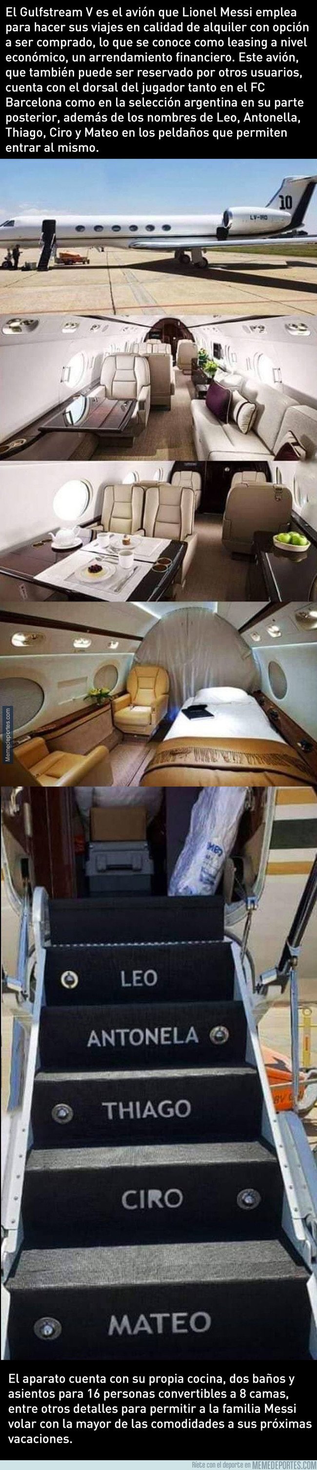 1058833 - El espectacular jet privado personalizado que se ha alquilado Leo Messi