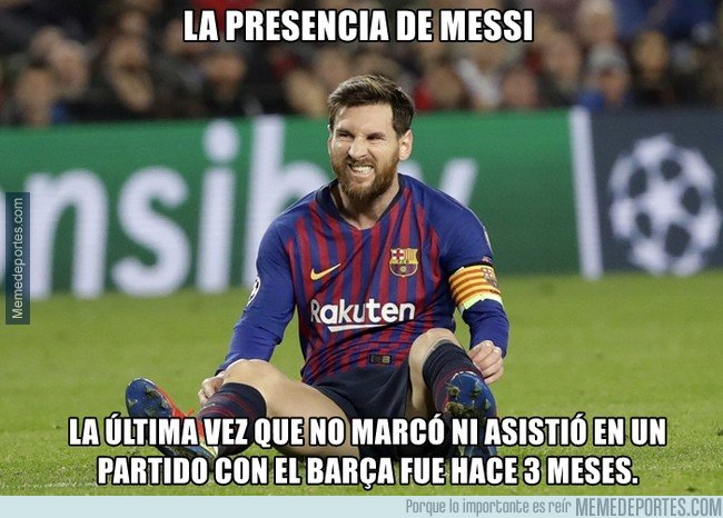 1058841 - Messi solo ha tenido 3 partidos sin aporte al marcador esta temporada