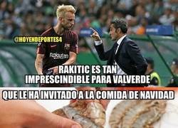Enlace a Rakitic come en la mesa de Valverde, por @hoyendeportes4