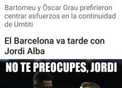 Enlace a Dembélé solo quería ayudar a Jordi Alba