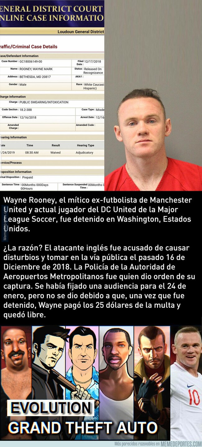 1060782 - Wayne Rooney es detenido en Estados Unidos
