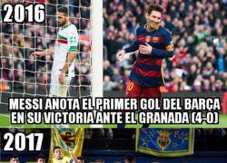 Enlace a Messi lleva 4 años consecutivos marcando el primer gol culé del año