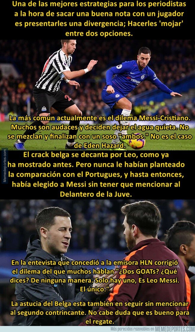 1061301 - Eden Hazard se rinde a Messi