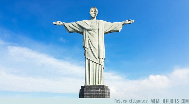 1061802 - Según la prensa blanca, en Brasil han cambiado la cara del Cristo redentor por...