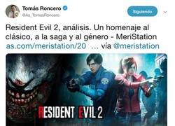Enlace a Roncero sube la review de Resident Evil 2 y todo internet está desconcertado