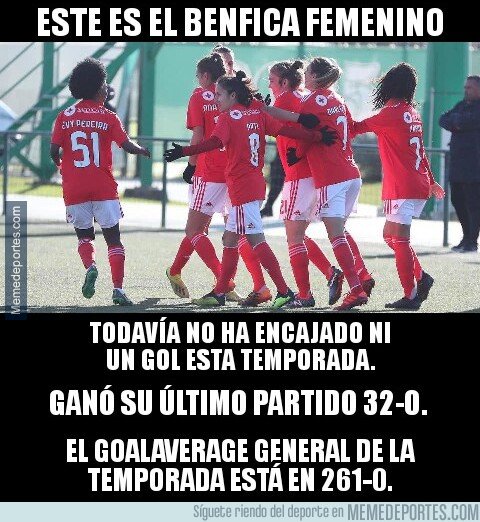 1062701 - Los increíbles datos del Benfica femenino. Quizá van algo sobradas en su liga