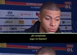 Enlace a A Mbappé le preguntaron si es difícil jugar sin Neymar