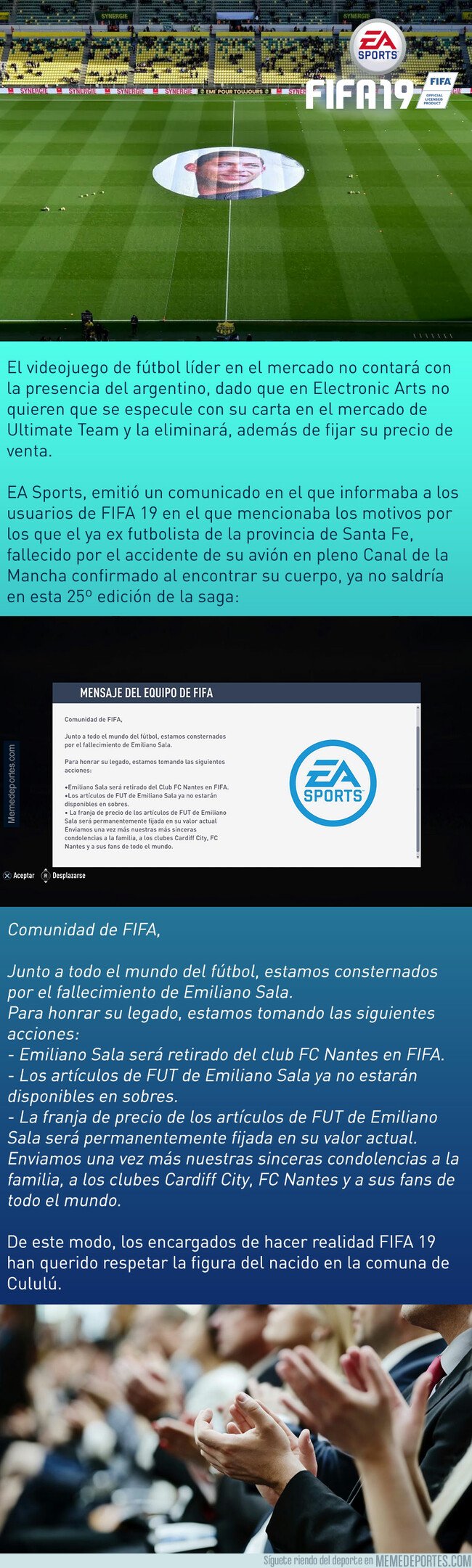 1064200 - FIFA19 decide retirar la carta de Emiliano Sala en un buen gesto de la compañía