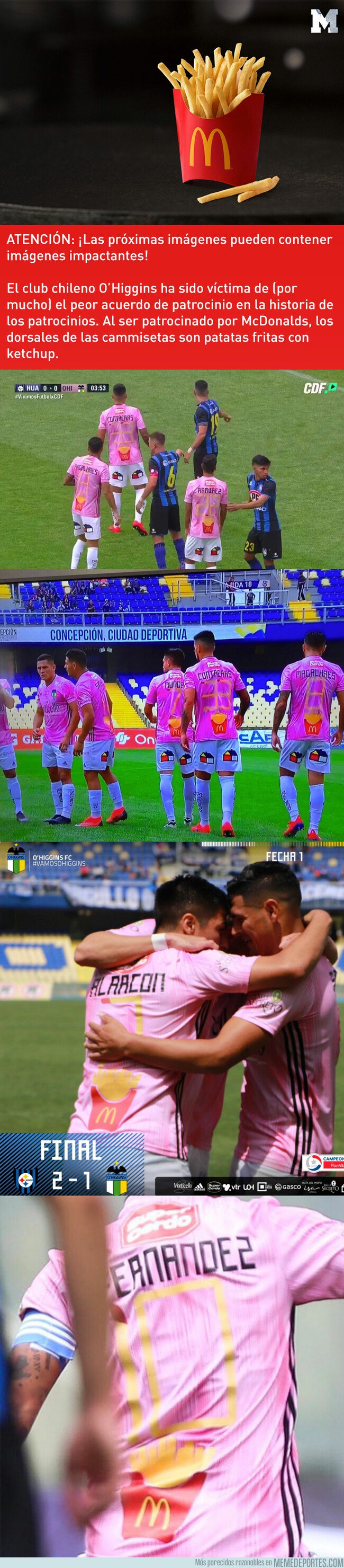1064878 - Los dorsales de este equipo chileno son patatas fritas, y me está entrando mucha hambre