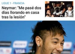 Enlace a Neymar estaba que no se lo creía