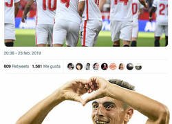 Enlace a El piropo de Ben Yedder a Messi tras jugar contra él esta tarde