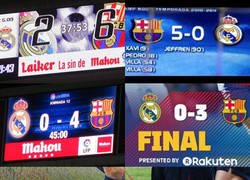 Enlace a Los últimos marcadores de el Barcelona contra el Real Madrid