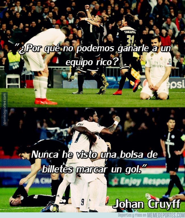 1067293 - Esta jornada de la Champions nos recordó una gran enseñanza que nos dejó Cruyff